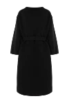 Dior Women's black coat - 87% wool, 11% llama, 1% cashmere, 1% silk. belt. two side pockets. Country of manufacture: Italy. Care: specialized cleaning - photo 7