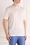 Kiton Men's white cotton T-shirt - 100% cotton. Country of manufacture: Italy. Care: specialized cleaning - photo 3