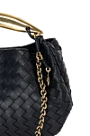 Bottega Veneta Women's bag, black, made of genuine leather - braided leather, sculpted handle. 100% sheepskin. Size: 33 cm x 20 cm x 4 cm. magnetic clasp. Country of manufacture: Italy. Care: specialized cleaning - photo 5