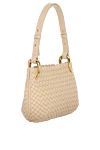Bottega Veneta Сумка женская бежевая из натуральной кожи - плетенная кожа. 100% натуральная кожа. Страна производитель: Италия. Уход: специализированная чистка - фото 3
