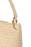 Bottega Veneta Сумка женская бежевая из натуральной кожи - плетенная кожа. 100% натуральная кожа. Страна производитель: Италия. Уход: специализированная чистка - фото 5