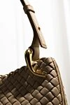Bottega Veneta Сумка женская бежевая из натуральной кожи - плетенная кожа. 100% натуральная кожа. Страна производитель: Италия. Уход: специализированная чистка - фото 7