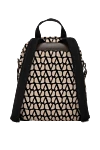 Women's beige cotton backpack Valentino - Valentino Garavani logo. Size: W30 x H40 x D23 cm. front zip pocket. inside open pocket. Closure: zipper. Country of manufacture: Italy. Care: specialized cleaning - photo 4