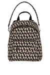 Valentino Women's beige cotton backpack - Valentino Garavani logo. Size: W30 x H40 x D23 cm. front zip pocket. inside open pocket. Closure: zipper. Country of manufacture: Italy. Care: specialized cleaning - photo 5