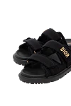 Dior Women's black cotton slippers - brand logo. 100% cotton. Country of manufacture: Italy. Care: specialized cleaning - photo 5