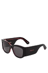 Dior Women's red plastic sunglasses for sun protection - brand logo. plastic. black. Country of origin: France. Care: specialized cleaning - photo 3