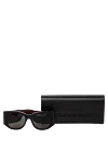 Dior Women's red plastic sunglasses for sun protection - brand logo. plastic. black. Country of origin: France. Care: specialized cleaning - photo 5