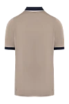 Men's beige cotton polo Svevo - contrast collar. 100% cotton. Closure: zipper. Country of manufacture: Italy. Care: specialized cleaning - photo 6