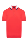 Svevo Men's red cotton polo - contrast collar with piping. Composition:100% cotton. Closure: buttons. Country of manufacture: Italy. Care: specialized cleaning - photo 1