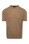 Svevo Short sleeve jumper for men, brown, cotton - 100% cotton. Country of manufacture: Italy. Care: specialized cleaning - photo 1