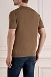 Short sleeve jumper for men, brown, cotton Svevo - 100% cotton. Country of manufacture: Italy. Care: specialized cleaning - photo 4