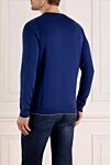 Long sleeve men's blue cotton jumper Svevo - 100% cotton. Country of manufacture: Italy. Care: specialized cleaning - photo 4