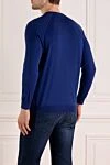 Long sleeve men's blue cotton jumper Svevo - brand logo. 100% cotton. Country of manufacture: Italy. Care: specialized cleaning - photo 4