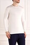 Svevo Men's white jumper made of linen and polyamide - 96% linen, 4% polyamide. Country of manufacture: Italy. Care: specialized cleaning - photo 3