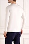 Men's white jumper made of linen and polyamide Svevo - 96% linen, 4% polyamide. Country of manufacture: Italy. Care: specialized cleaning - photo 4