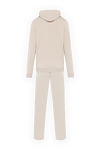 Beige cotton men's walking suit Svevo - brand logo. hood. 100% cotton. zipper, drawstring. Country of manufacture: Italy. Care: specialized cleaning - photo 6