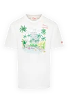 MC2 Saint Barth Men's white cotton T-shirt - drawing pool. Composition:100% cotton. Country of manufacture: Italy. Care: specialized cleaning - photo 1