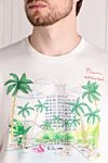 MC2 Saint Barth Men's white cotton T-shirt - drawing pool. Composition:100% cotton. Country of manufacture: Italy. Care: specialized cleaning - photo 5