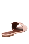 Women's pink slippers made of genuine leather Loro Piana - decorative pendant. 100% genuine leather. Country of manufacture: Italy. Care: specialized cleaning - photo 4