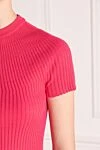 Balmain Women's pink wool top - brand logo. 100% wool. Country of manufacture: Italy. Care: specialized cleaning - photo 5