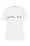 Givenchy Women's white cotton T-shirt - brand logo. 100% cotton. Country of manufacture: Italy. Care: specialized cleaning - photo 1