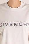 Givenchy Women's white cotton T-shirt - brand logo. 100% cotton. Country of manufacture: Italy. Care: specialized cleaning - photo 5