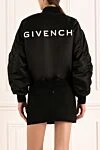 Women's black polyamide jacket Givenchy - brand logo. 100% polyamide. Closure: zipper. two side pockets, one sleeve pocket. Country of origin: Italy. Care: specialized cleaning - photo 4