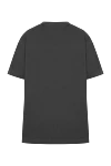 Футболка женская серая из хлопка Alexanderwang - логотип бренда. 100% хлопок. Страна производитель: Италия. Уход: специализированная чистка - фото 6