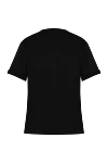 Women's black cotton T-shirt Saint Laurent - brand logo . 100% cotton. Country of manufacture: Italy. Care: specialized cleaning - photo 6