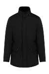 Moorer Men's black jacket made of polyester and polyamide - 84% polyester, 16% polyamide . zipper, buttons. two front pockets. Country of manufacture: Italy. Care: specialized cleaning - photo 1