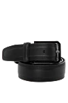 Moorer Men's black belt made of genuine leather - 100% genuine leather. Country of manufacture: Italy. Care: specialized cleaning - photo 1