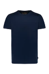 Moorer Men's blue cotton T-shirt - brand logo. 100% cotton. Country of manufacture: Italy. Care: specialized cleaning - photo 1