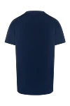 Men's blue cotton T-shirt Moorer - brand logo. 100% cotton. Country of manufacture: Italy. Care: specialized cleaning - photo 6