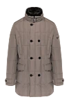 Moorer Men's beige polyester down jacket - 100% polyamide. Closure: buttons. two side pockets, two chest pockets, one sleeve pocket. Insulation: down. Country of manufacture: Italy. Care: specialized cleaning - photo 1