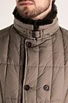 Moorer Men's beige polyester down jacket - 100% polyamide. Closure: buttons. two side pockets, two chest pockets, one sleeve pocket. Insulation: down. Country of manufacture: Italy. Care: specialized cleaning - photo 5