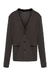 Moorer Men's brown wool cardigan - 100% cashmere. Closure: buttons. two side pockets. Country of manufacture: Italy. Care: specialized cleaning - photo 1