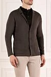 Moorer Men's brown wool cardigan - 100% cashmere. Closure: buttons. two side pockets. Country of manufacture: Italy. Care: specialized cleaning - photo 3