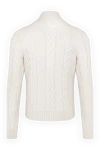 Moorer Men's white cashmere cardigan - textured stripes. 100% cashmere. Country of manufacture: Italy. Care: specialized cleaning - photo 5