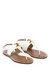 Celine Women's white sandals made of genuine leather - 100% genuine leather. buckle. Country of manufacture: Italy. Care: specialized cleaning - photo 3