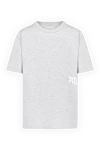 Alexanderwang Women's gray cotton T-shirt - brand logo. 100% cotton. Country of origin: Italy. Care: specialized cleaning - photo 1