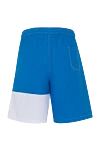 Men's blue beach shorts with one white leg Isaia - trouser legs of different colors. 100% polyester. Closure: drawstring. two side pockets, one back pocket. Country of manufacture: Italy. Care: specialized cleaning - photo 6