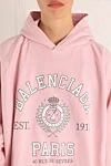 Balenciaga Худи оверсайз женское розовое с логотипом - логотип. капюшон. 100% хлопок. Страна производитель: Франция. Уход: специализированная чистка - фото 5