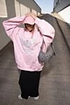 Худи оверсайз женское розовое с логотипом Balenciaga - логотип. капюшон. 100% хлопок. Страна производитель: Франция. Уход: специализированная чистка - фото 8