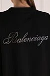 Balenciaga Футболка черная из хлопка женская - 100% хлопок. Страна производитель: Италия. Уход: специализированная чистка - фото 5