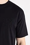 Palm Angels Black men's T-shirt with logo - brand logo. 100% cotton. Country of manufacture: Italy. Care: specialized cleaning - photo 5