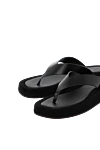 The Row Women's black slippers made of suede and genuine leather - 50% genuine leather, 50% suede. Country of manufacture: Italy. Care: specialized cleaning - photo 5