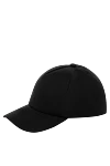 Saint Laurent Men's black cotton cap - brand logo . 100% cotton. Country of manufacture: Italy. Care: specialized cleaning - photo 3