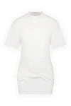 Off-White White knitted dress with logo - 100% cotton. Country of manufacture: Italy. Care: specialized cleaning - photo 1