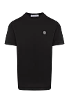 Stone Island Black men's T-shirt with logo - brand logo. 100% cotton. Country of manufacture: Italy. Care: specialized cleaning - photo 1