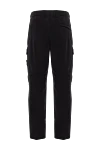 Men's black cotton trousers with logo Stone Island - 97% cotton, 3% elastane. zipper, button. two side, two back, two leg pockets. Country of manufacture: Italy. Care: specialized cleaning - photo 6